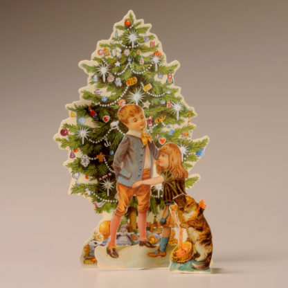 3D Themed Christmas Card - Tree and Children