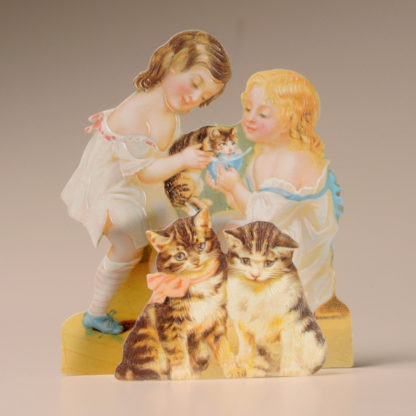 3D Themed Everyday Card - Girls and Cats