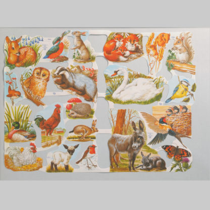 Animals and Birds Scrap Sheet 1