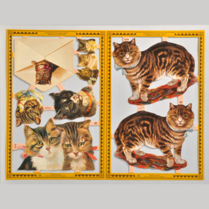 Cats and Kittens Golden Scrap Sheet 3
