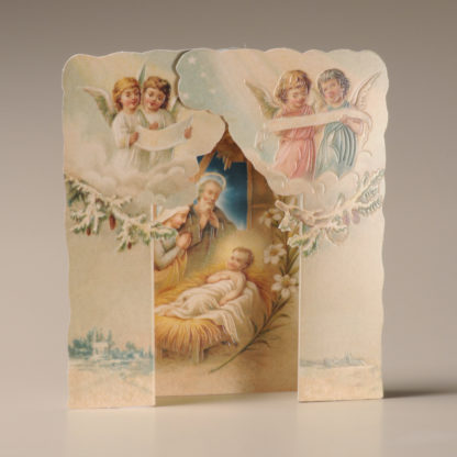 Christmas Nativity Card - Snow and Angels
