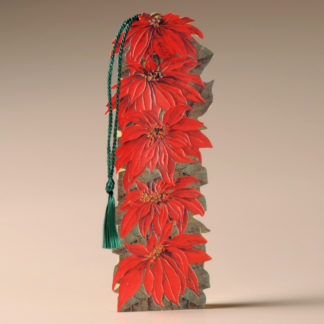 Floral Bookmark Card - Poinsettias