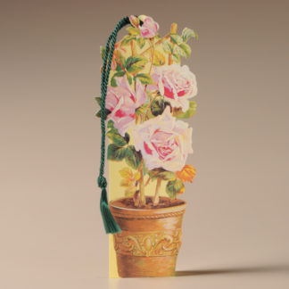 Floral Bookmark Card - Roses in a Pot
