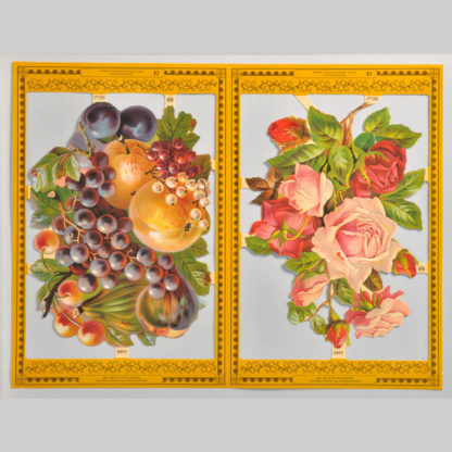 Fruit and Flowers Golden Scrap Sheet
